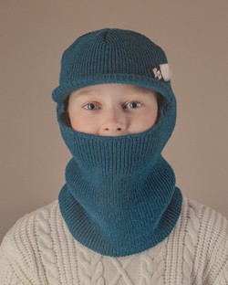 Шапка Fisherman Balaklava GO индиго меланж