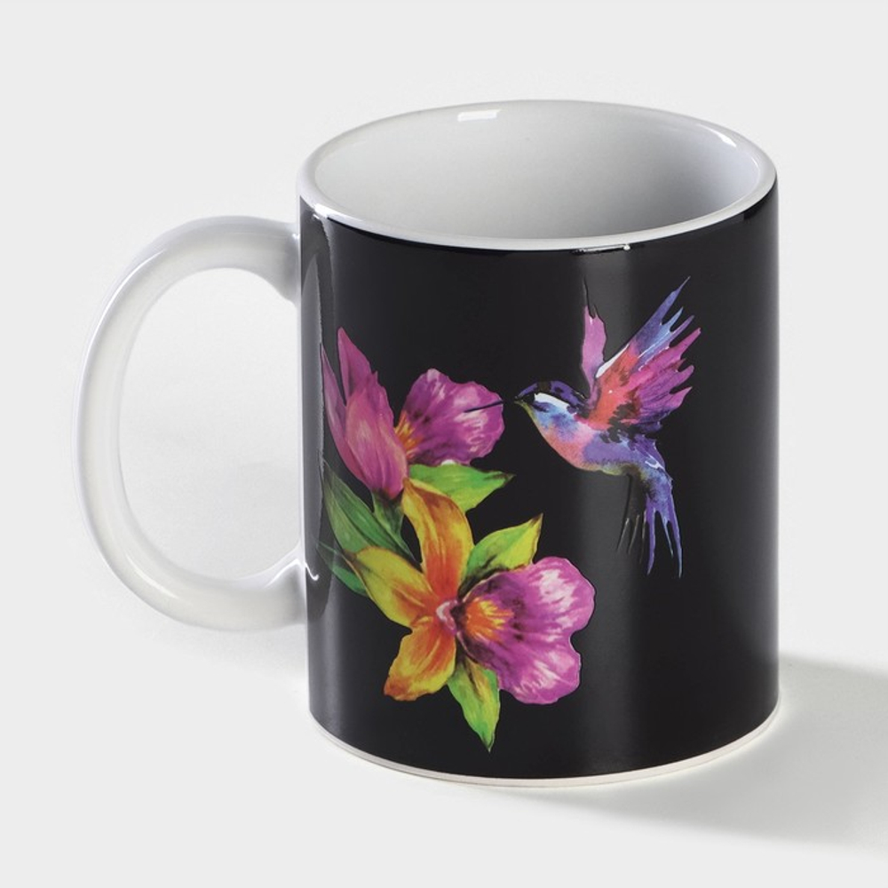 Кружка - хамелеон Доляна «Колибри», 350 мл, керамика, небольшие дефекты