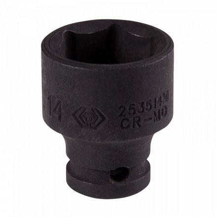 KING TONY (253514M) Головка торцевая ударная шестигранная 1/4", 14 мм