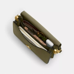 COACH СУМКА ЧЕРЕЗ ПЛЕЧО TABBY CHAIN, ОЛИВКОВЫЙ