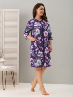 Халат Х-262/баклажан-цветущийсад