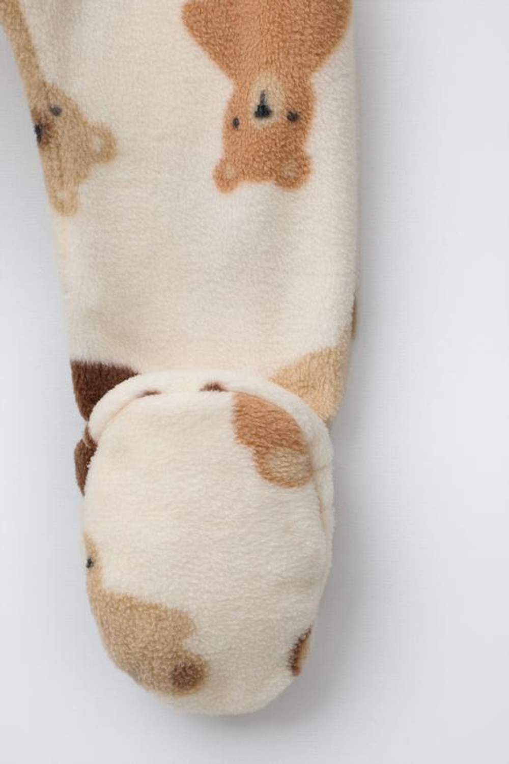 ZARA КОМБИНЕЗОН С ВЫШИВКОЙ «МИШКА», ЭКРЮ