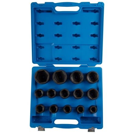 Цена на KING TONY (6424MP) Набор ударных торцевых головок 3/4", шестигранные, 24-65 мм, 14 предметов