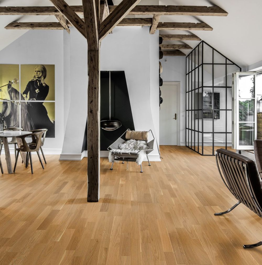Паркетная доска Kahrs Дуб Лекко Сатиновый Лак (OAK LECCO SATIN)