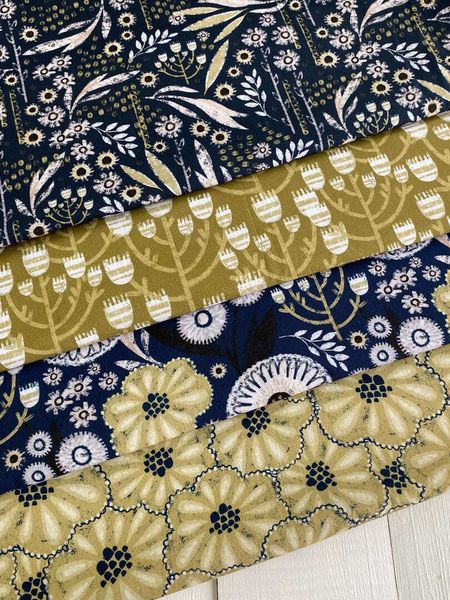 ПОЛНОЧНЫЕ ЦВЕТЫ #7, 100% хлопок Handmade Fabrics 4