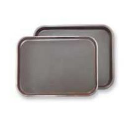 Поднос прорезиненный 45*35*2 см прямоуг. коричневый пластик P.L. - BarWare