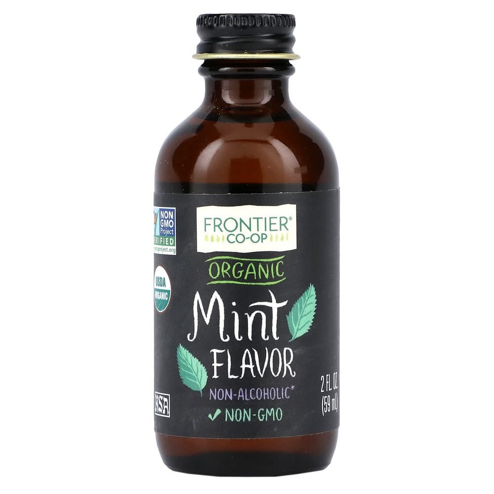 Frontier Co-op, Органический мятный вкус, без спирта, 59 мл (2 жидк. унц.)