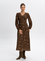 Платье-миди в цветочный принт