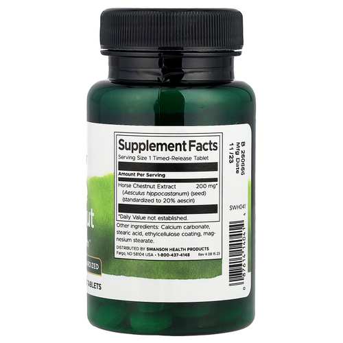 Swanson Vitamins, Конский каштан, 200 мг, 120 таблеток