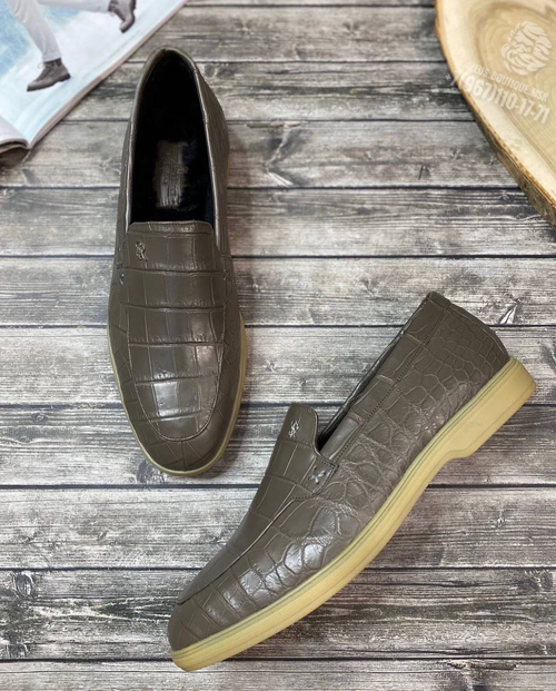 Лоферы Stefano Ricci из кожи крокодила