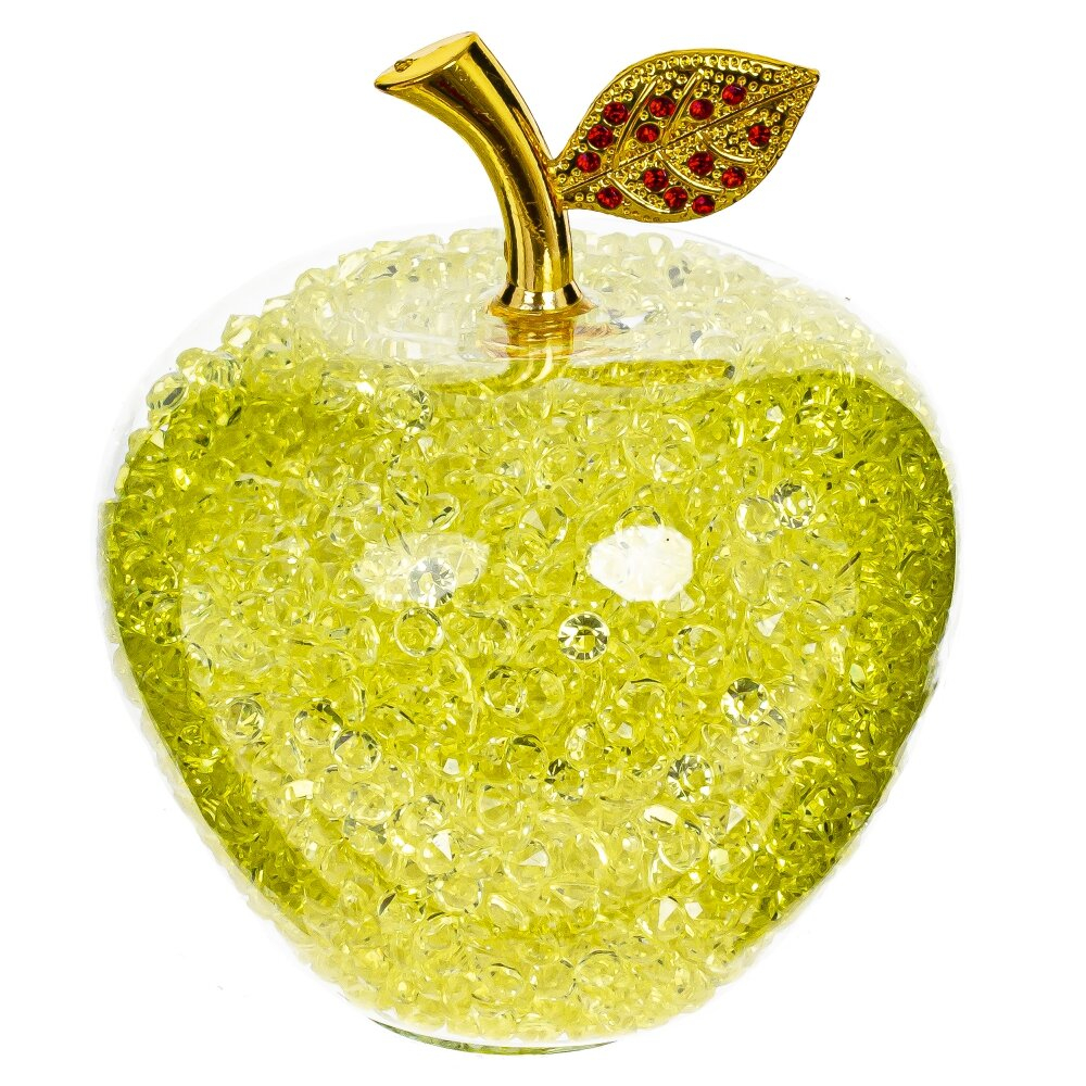 Фигурка декоративная Яблоко, желтая
