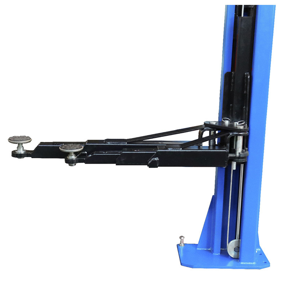 Подъемник двухстоечный г/п 4.2 тонны электрогидравлический с развернутыми каретками KraftWell KRW4.2MA_blue