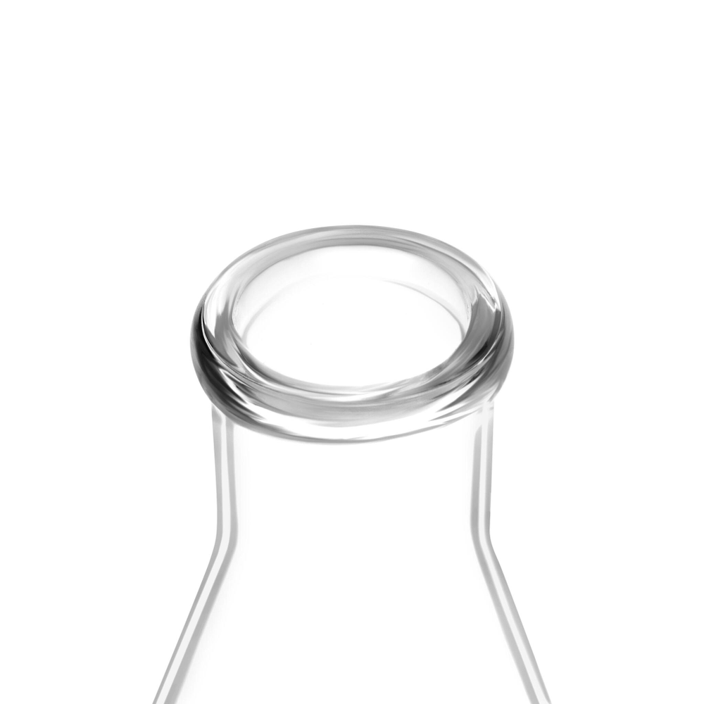 Колба коническая, 100 мл, узкое горло, с резиновой пробкой