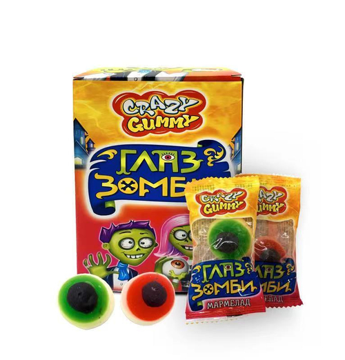 Мармелад «CRAZY GUMMY. Глаз зомби» 10гр*75шт*8 блоков
