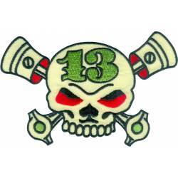 Нашивка Skull 13 with piston - Череп 13 с поршнями