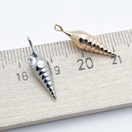 Подвеска Ракушка, цвет золото, размер 21*6 мм, цена за 1 шт