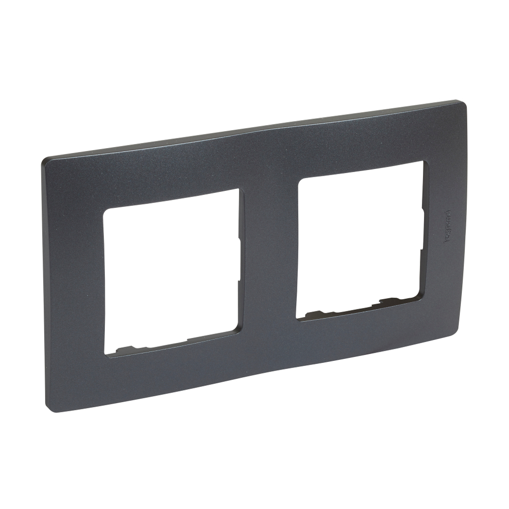 Рамка 2 поста антрацит ETIKA Legrand