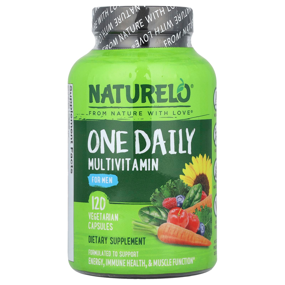 NATURELO, мультивитамины для мужчин, для ежедневного применения, 120 вегетарианских капсул