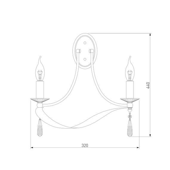 Бра Eurosvet 60064/2 хром