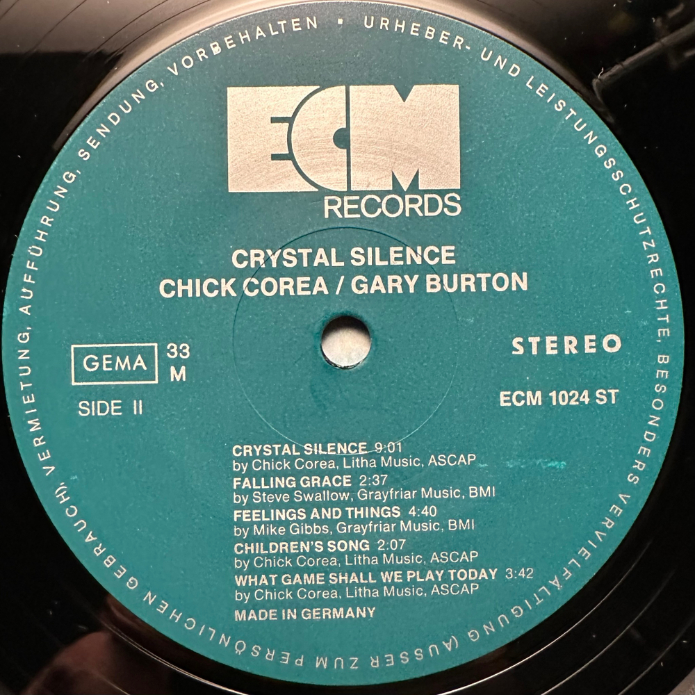 Gary Burton / Chick Corea - Crystal Silence (Германия 1973г.)