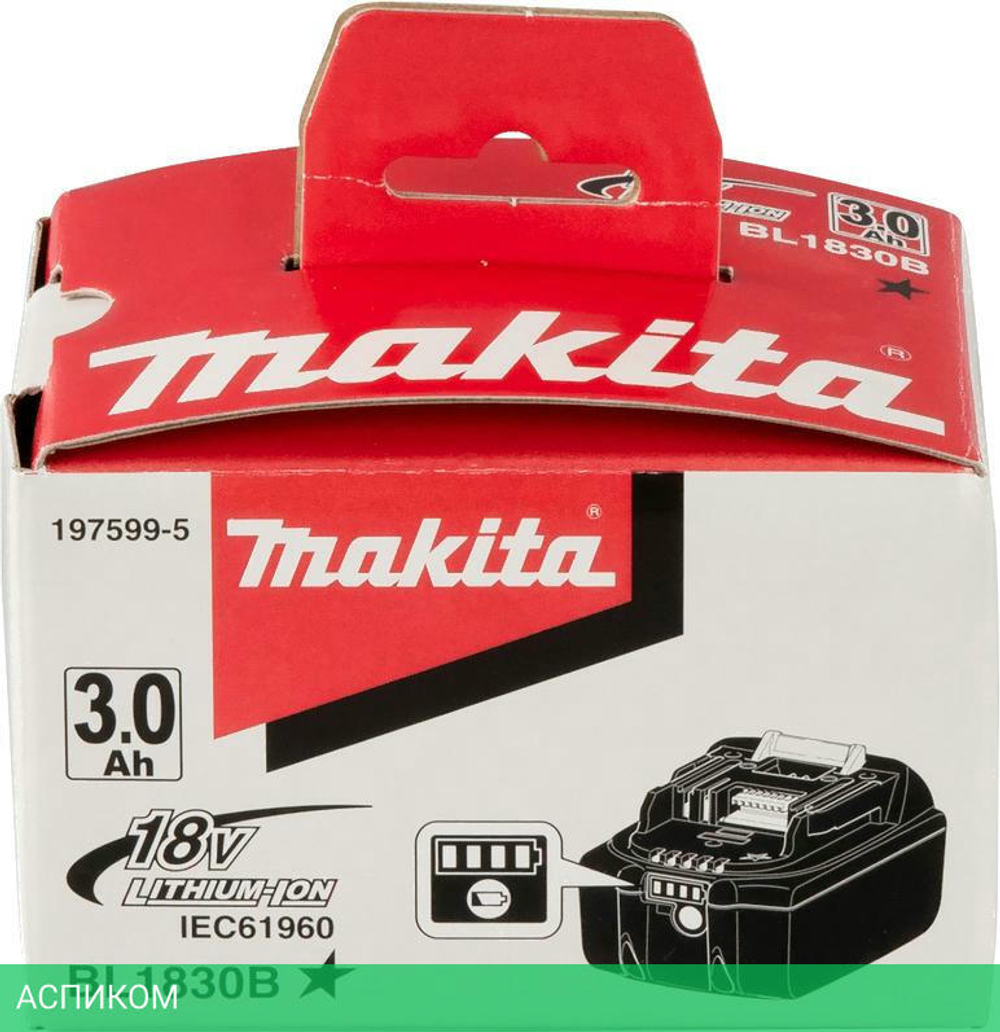 Аккумулятор для инструмента Makita BL1830B (632G12-3)