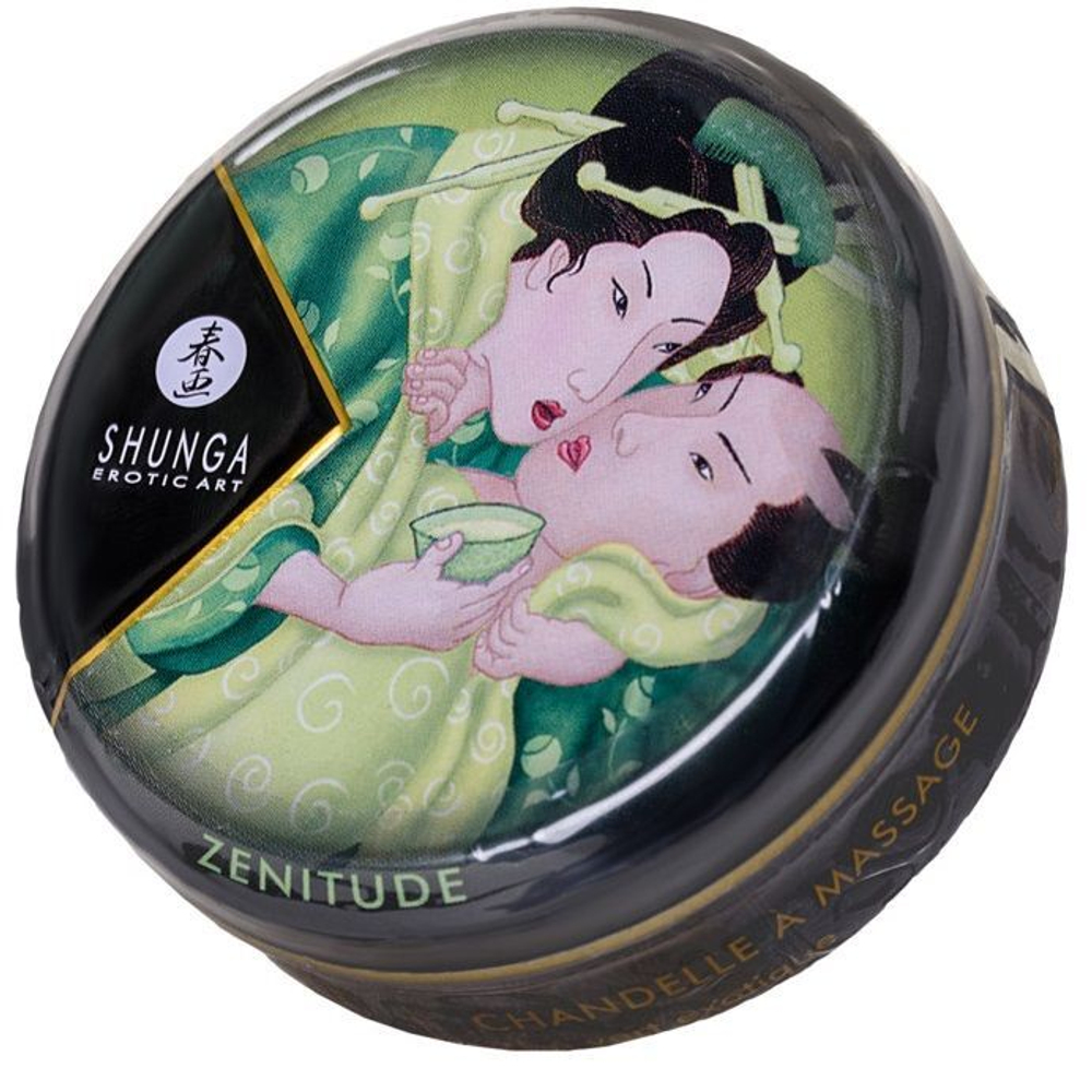 Массажная свеча Exotic Green Tea с ароматом зелёного чая - 30 мл.