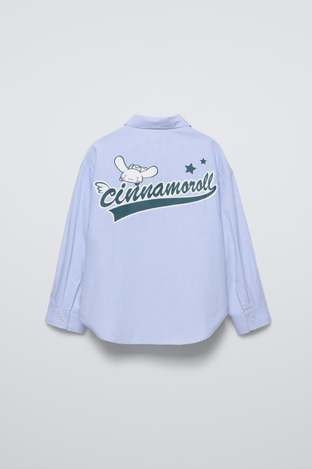ZARA РУБАШКА С ПРИНТОМ CINNAMOROLL © SANRIO, ГОЛУБОЙ