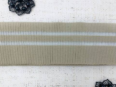 Подвязы трикотажные, ш. 6,8 см, L 94 см, бежевый
