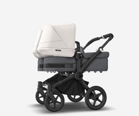Коляска для двойни 2 в 1 Bugaboo Donkey 5 Twin Misty white/Grey melange/Black