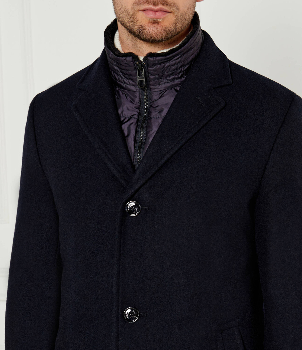 Шерстяное пальто 2в1 Hechter Paris - темно-синий(45014-142270)