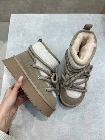 Луноходы из натуральной замши/Натуральный мех