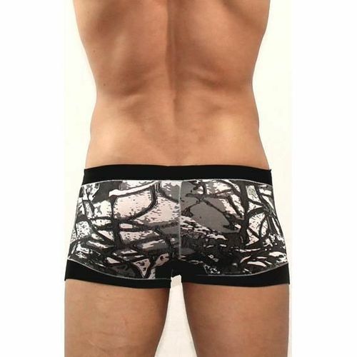 Мужские трусы боксеры TOMMY DOOYAO черные с принтом 1