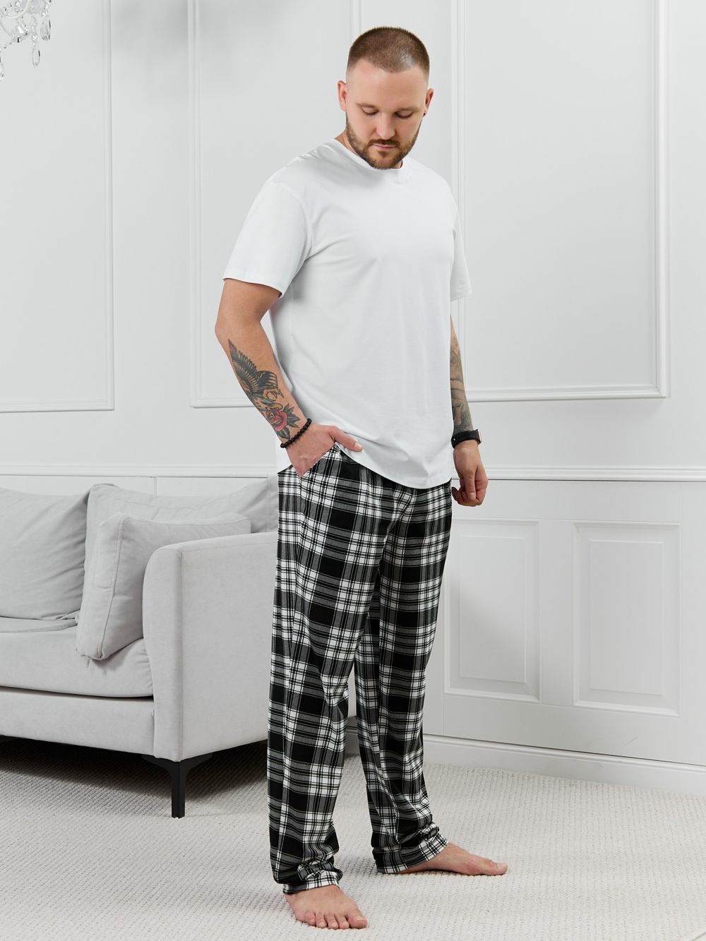 Брюки мужские Тор-1.1 Виотекс КЛЕТКА ЧЕРНАЯ