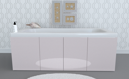 Экран под ванну комбинированный TR-9-004 макиоти глянец