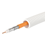 Элетротруба и из ПЛЛ не содержит галогенов, гибкая гофрированна д. 20мм, цвет белый, с кабелем Паракс РК 75-4,8-319, 100 м