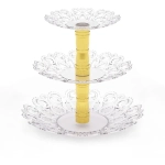 Фруктовница Свадебный переполох 3-х ярусная (прозрач.) (комплект 15 шт)