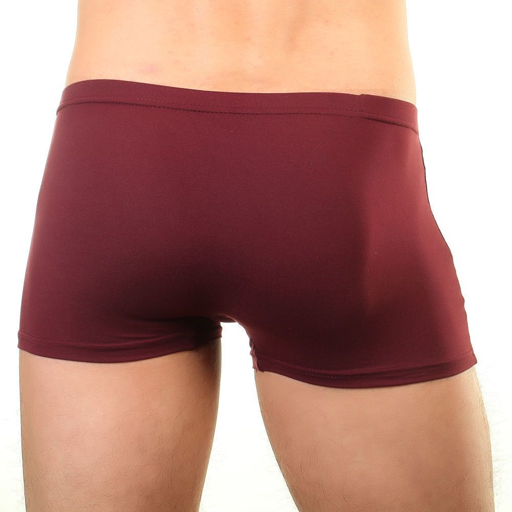 Мужские трусы боксеры бордовые с принтом в виде ромбов Romeo Rossi 29488