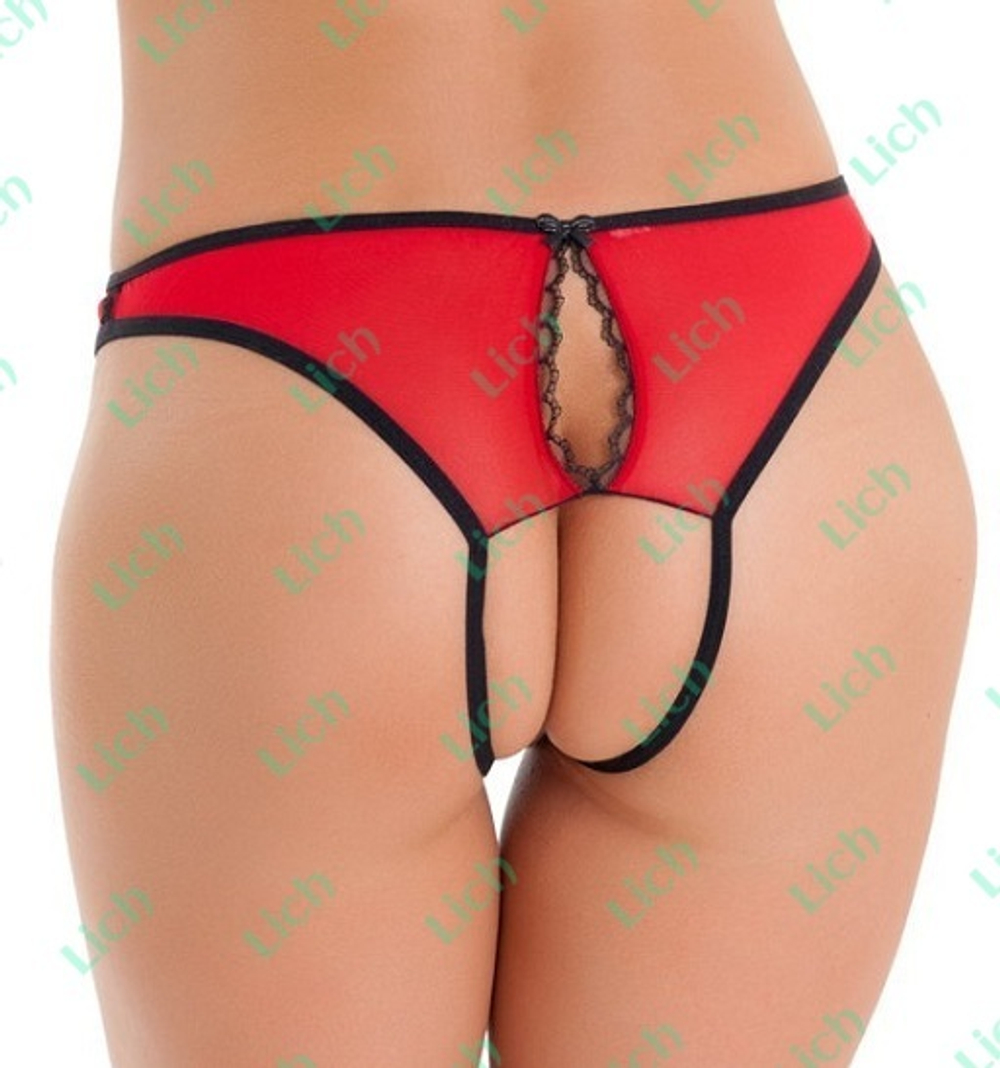 Оригинальные красные трусики с вырезами