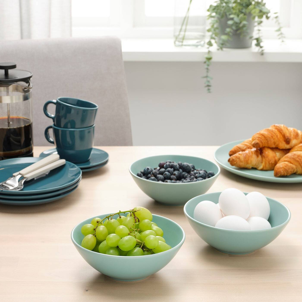 IKEA FÄRGKLAR  (ИКЕА ФÄРГКЛАР)  -  Чаша, матовая светло-бирюзовая, 16 см