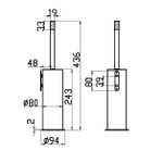 Boheme Ёрш Настенный Uno Chrome