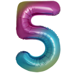 Шар фольгированный Цифра 5 101 см (Ассорти)