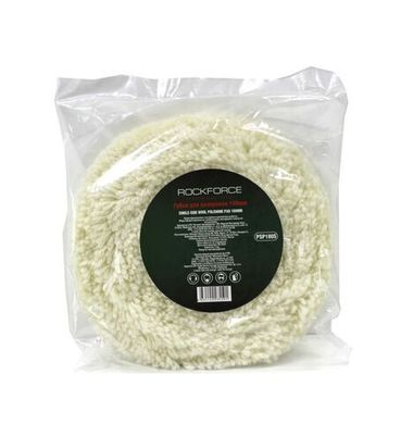 Губка для полировки из овечьей шерсти самоцепляющаяся на жесткой основе 150мм RockForce##Rock FORCE RF-PSP150S