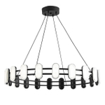 8342/40L LEDIO LN черный/белый металл/акрил Люстра подвесная LED 40W 4000K 220V OVELA