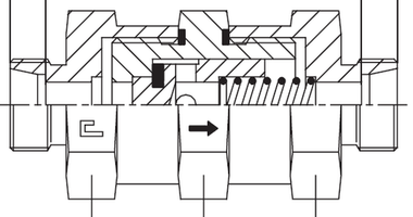Клапан обратный проходной DL22 двусторонний (корпус) (3 бара)