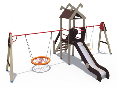 Детский игровой комплекс Лесная долина с качелями ДИО 06050