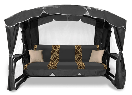 Садовые качели «Торонто Люкс 200» с москитной сеткой — Graphite