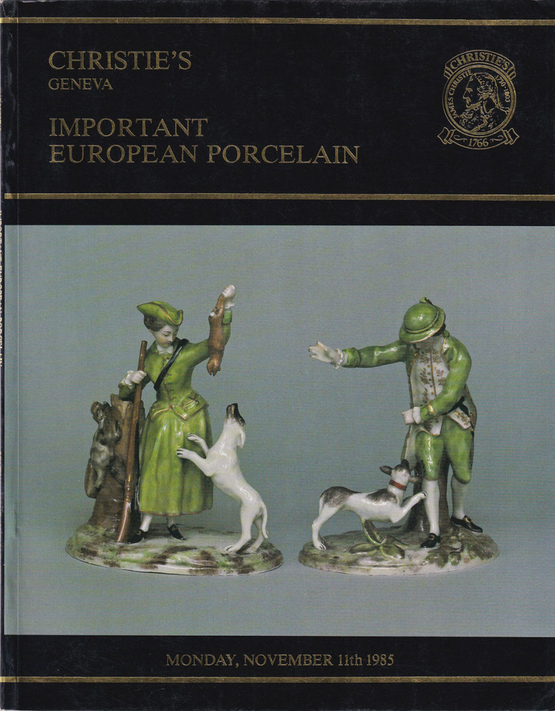 Каталог аукциона Christie's, Женева, Изысканный европейский фарфор от 11 ноября 1985 года