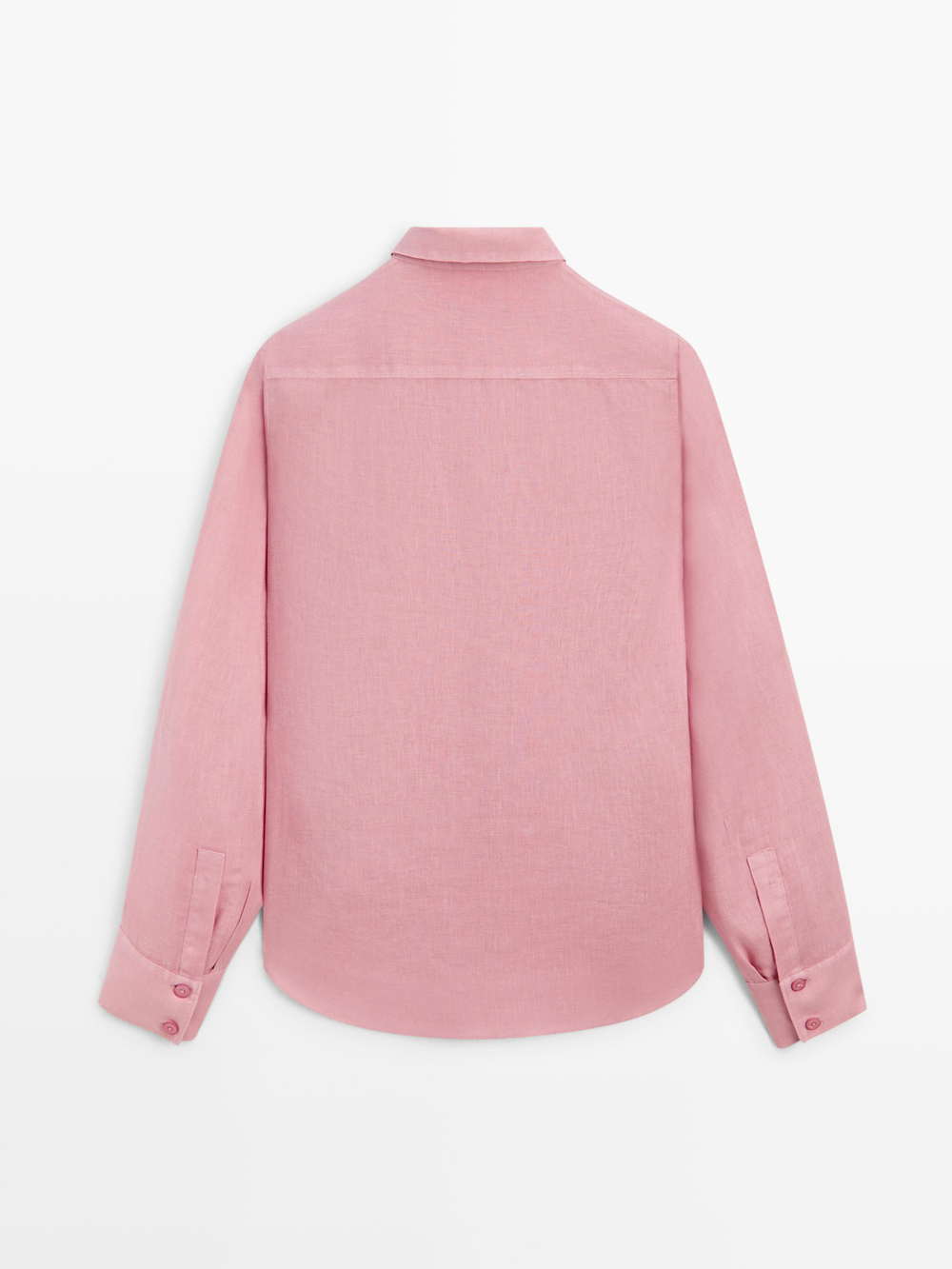 Massimo Dutti Свободная рубашка из 100% льна, цвет глины