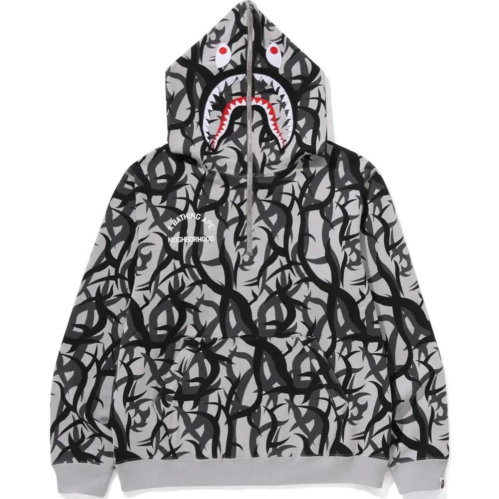 A Bathing Ape Trial Camo Two Face Half Zip Pullover Худи