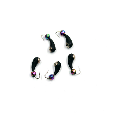 Мормышка вольф. безнасадочная "ЯМАН" Уралка с отв. с коронкой из никеля, d-4 мм, вес 1,0 г, кристалл хамелеон